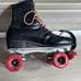 Vintage Jogger Riedell 120 Black Leather Roller Skates US Size 9 VTG