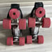 Vintage Jogger Riedell 120 Black Leather Roller Skates US Size 9 VTG