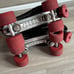 Vintage Jogger Riedell 120 Black Leather Roller Skates US Size 9 VTG