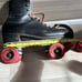 Vintage Jogger Riedell 120 Black Leather Roller Skates US Size 9 VTG