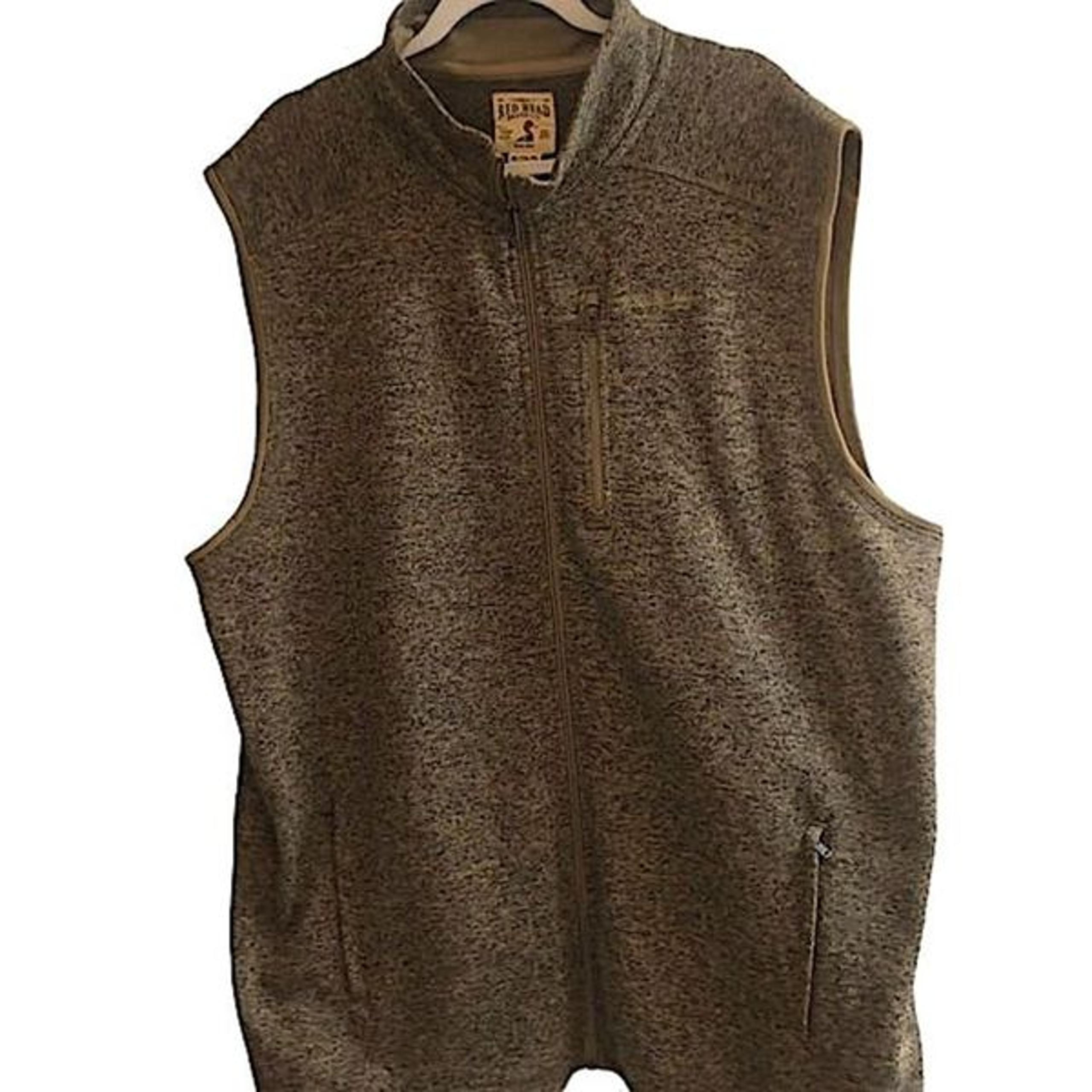 RedHead Mens Brown Sleeveless Full Zip Outdoors Vest Size 2XL