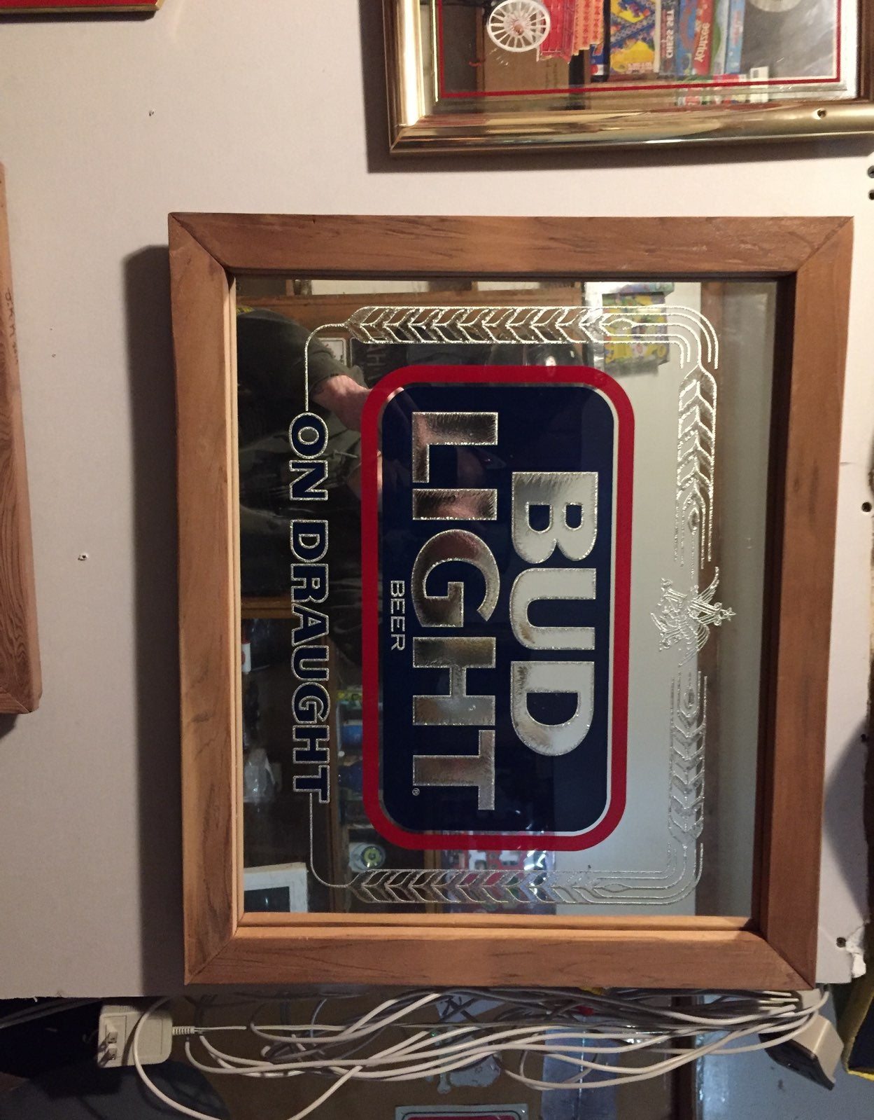 Vintage bud light mirror