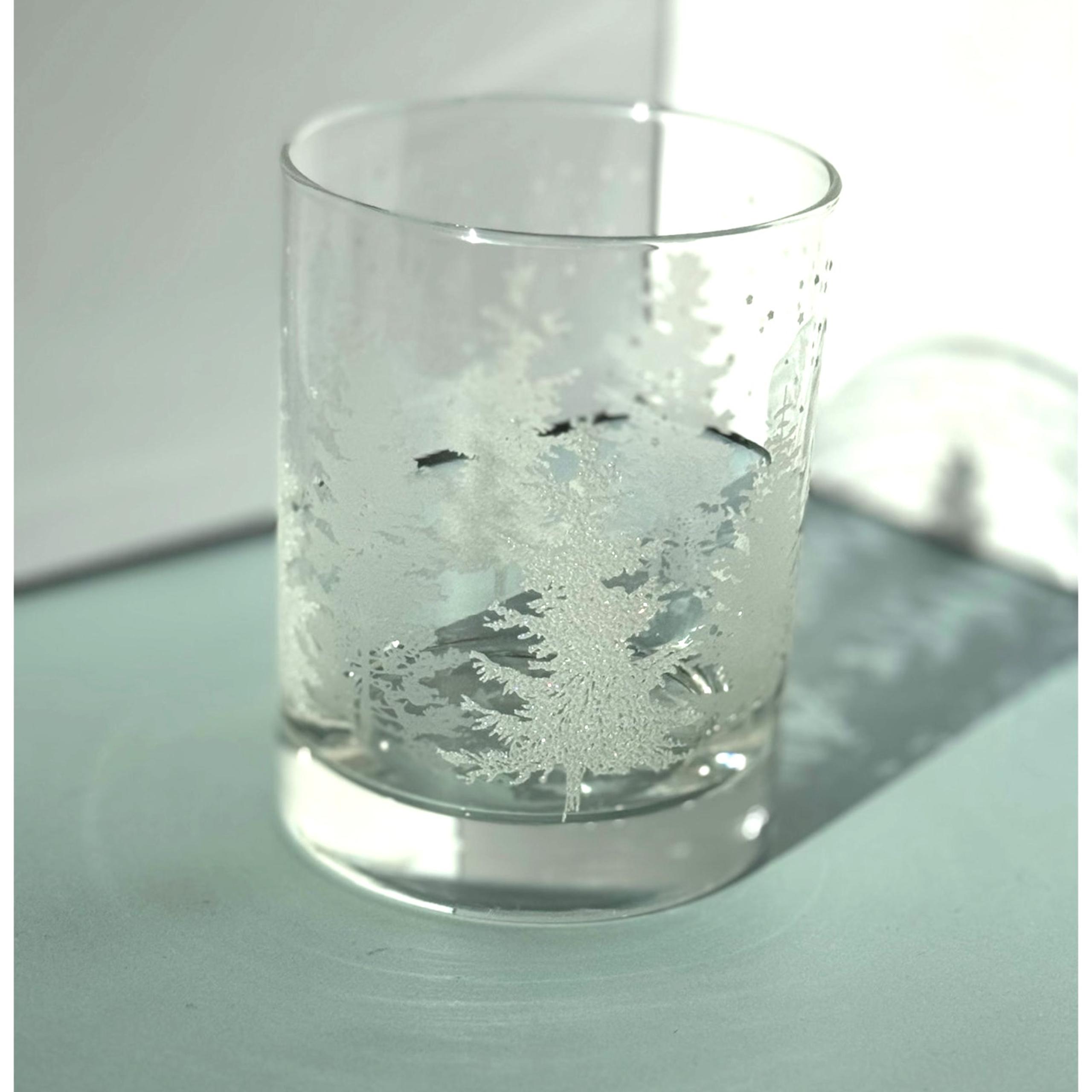 Libbey Etched Pine Tree Rocks Glass Winter Holidays Old Fashion Whisky