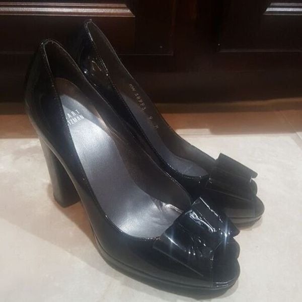 STUART WEITZMAN Patent Leather Bow Heels -…