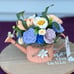 Pink Spring Watering Can Sola Wood Floral Arrangement