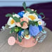 Pink Spring Watering Can Sola Wood Floral Arrangement
