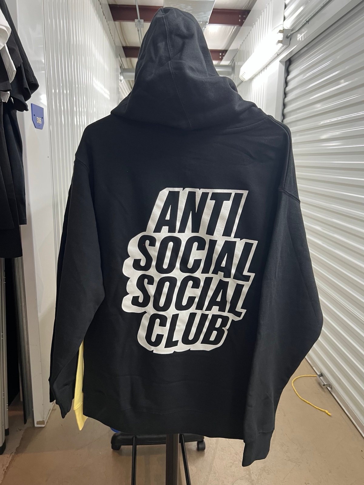 Assc anti social social club blocked hoodie black