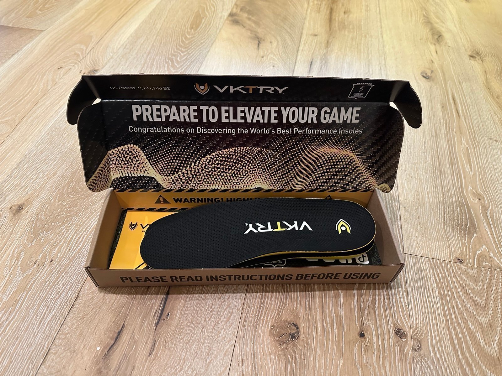 VKTRY Performance Insoles Gold NEW