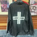 Homme and femme black denim jacket new XXL