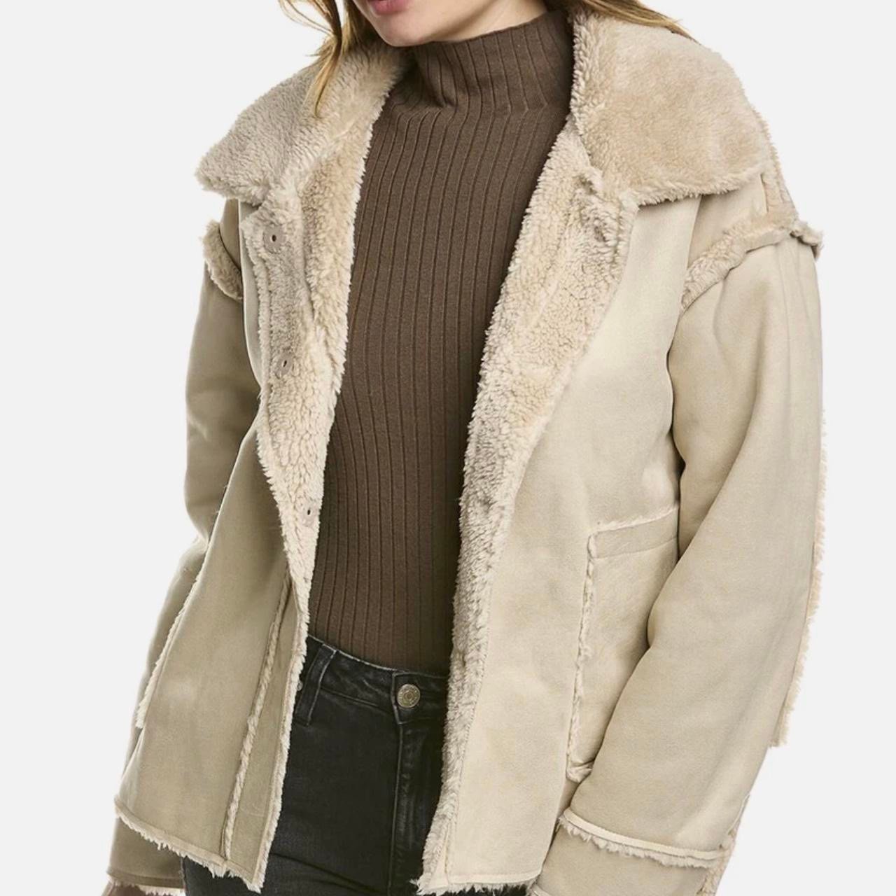 Stella + Lorenzo Beige Reversible Teddy Jacket