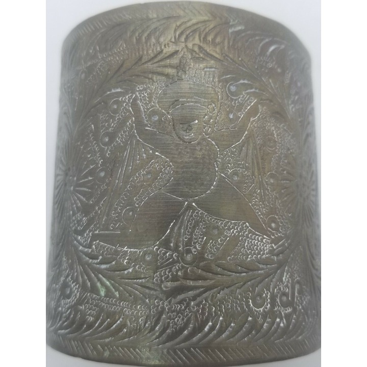 Solid Brass Figurative Traditional Lanassi Cup Pakistan Islamic India Hand Etche