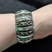 Vintage 1950's Hardwood Leading Lady Silver Tone Expandable Statement Bracelet