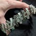 Vintage 1950's Hardwood Leading Lady Silver Tone Expandable Statement Bracelet