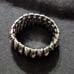 Vintage 1950's Hardwood Leading Lady Silver Tone Expandable Statement Bracelet