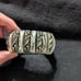 Vintage 1950's Hardwood Leading Lady Silver Tone Expandable Statement Bracelet