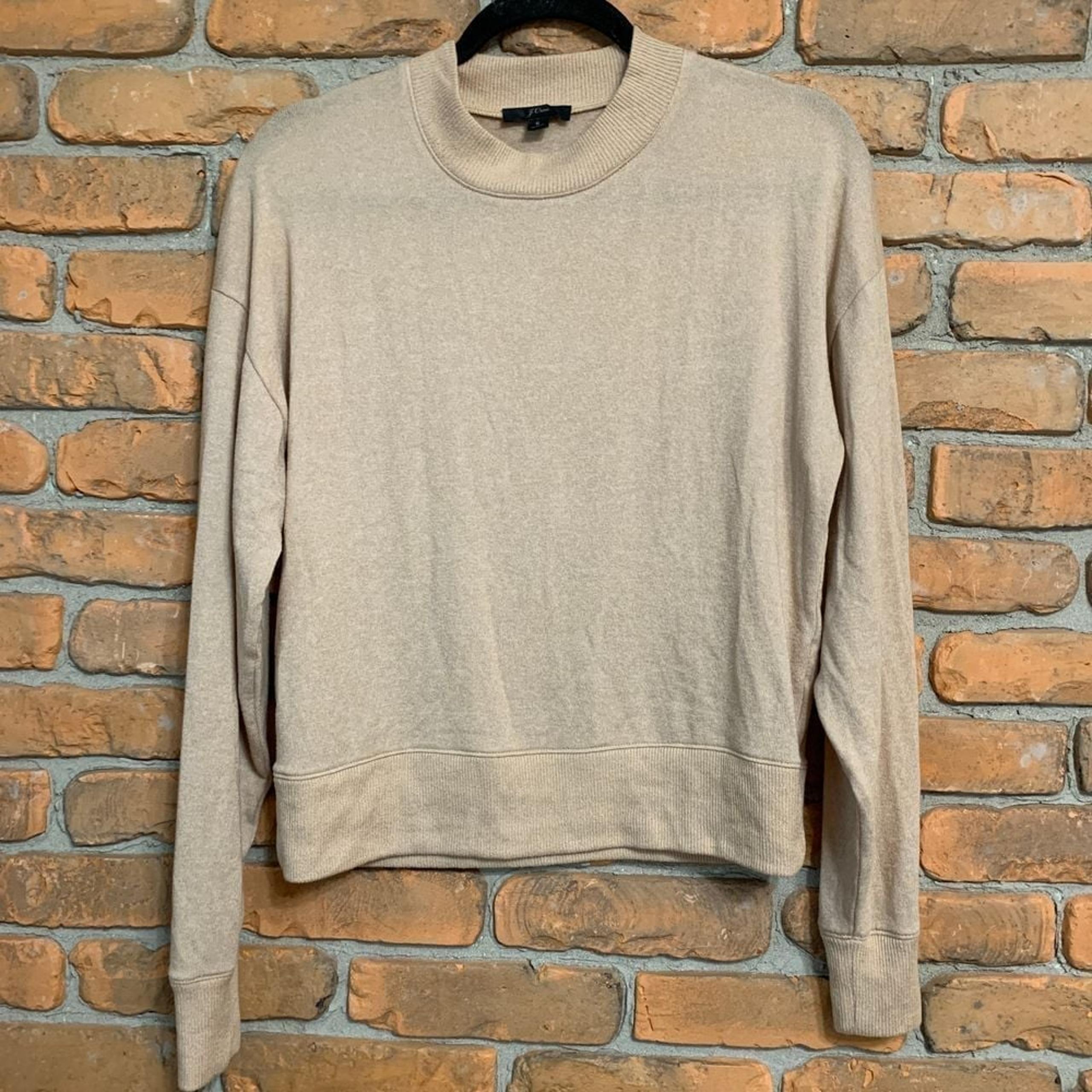 J. Crew Women's Supercozy Mock Neck Long Sleeve Pullover Sweater Tan - Size S