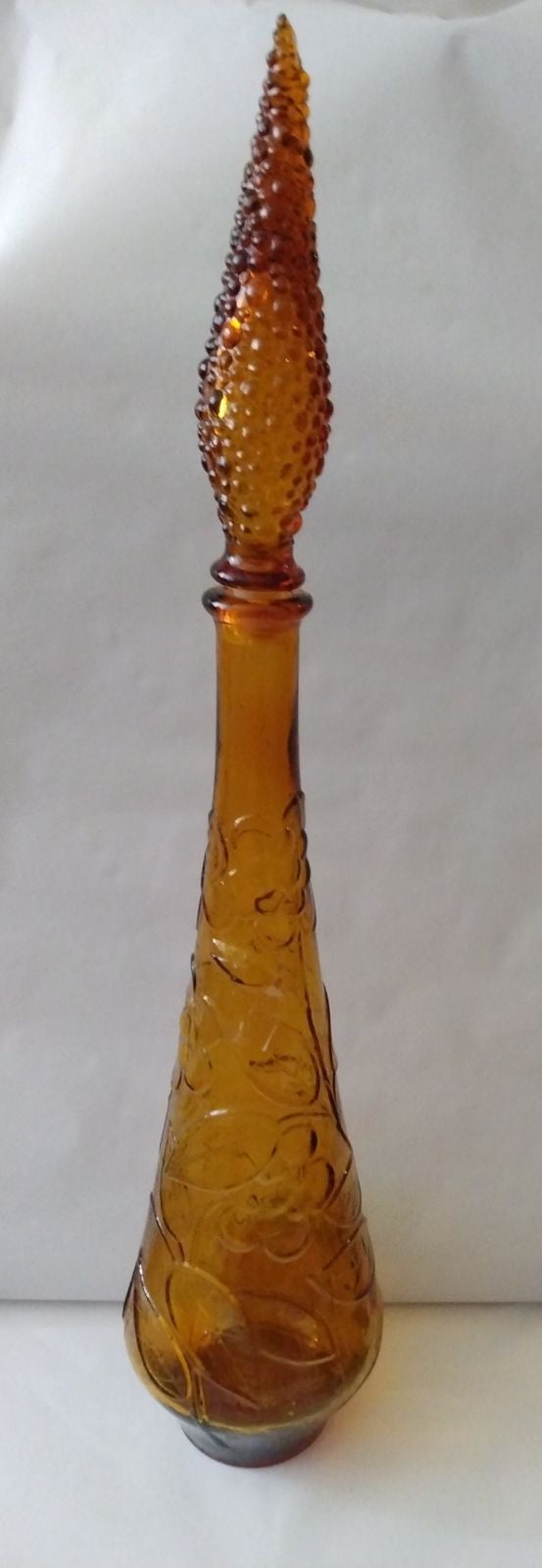 Mid Century Empoli Glass Genie Bottle