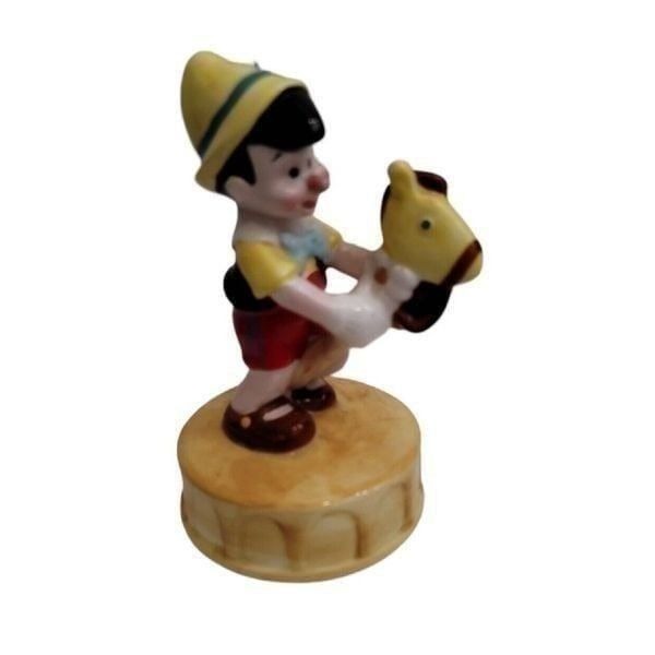 Schmid Pinnochio Ceramic Wind Up Go Around Musical Box #252 Vintage