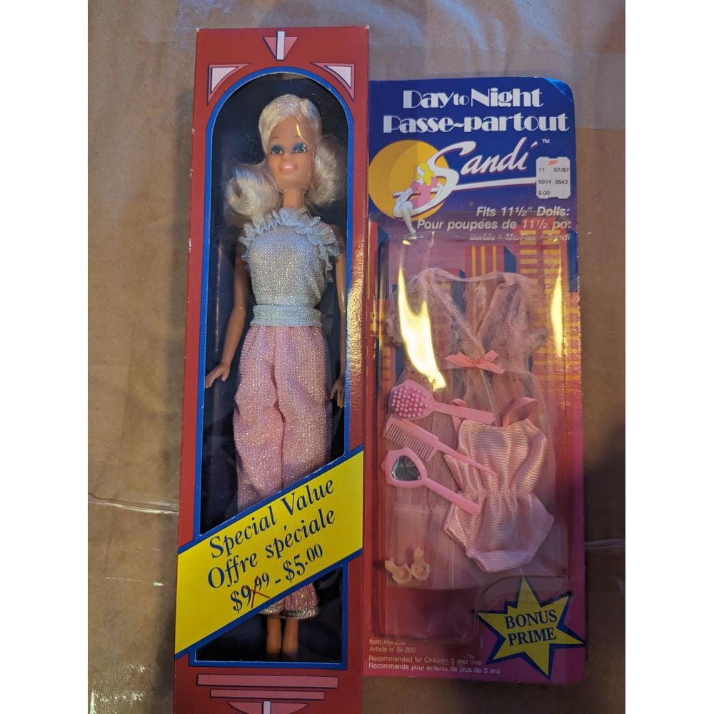 Sandi Doll by Totsy - Day to Night Passe~partout 1987 Pants pink Nightgwn Pink
