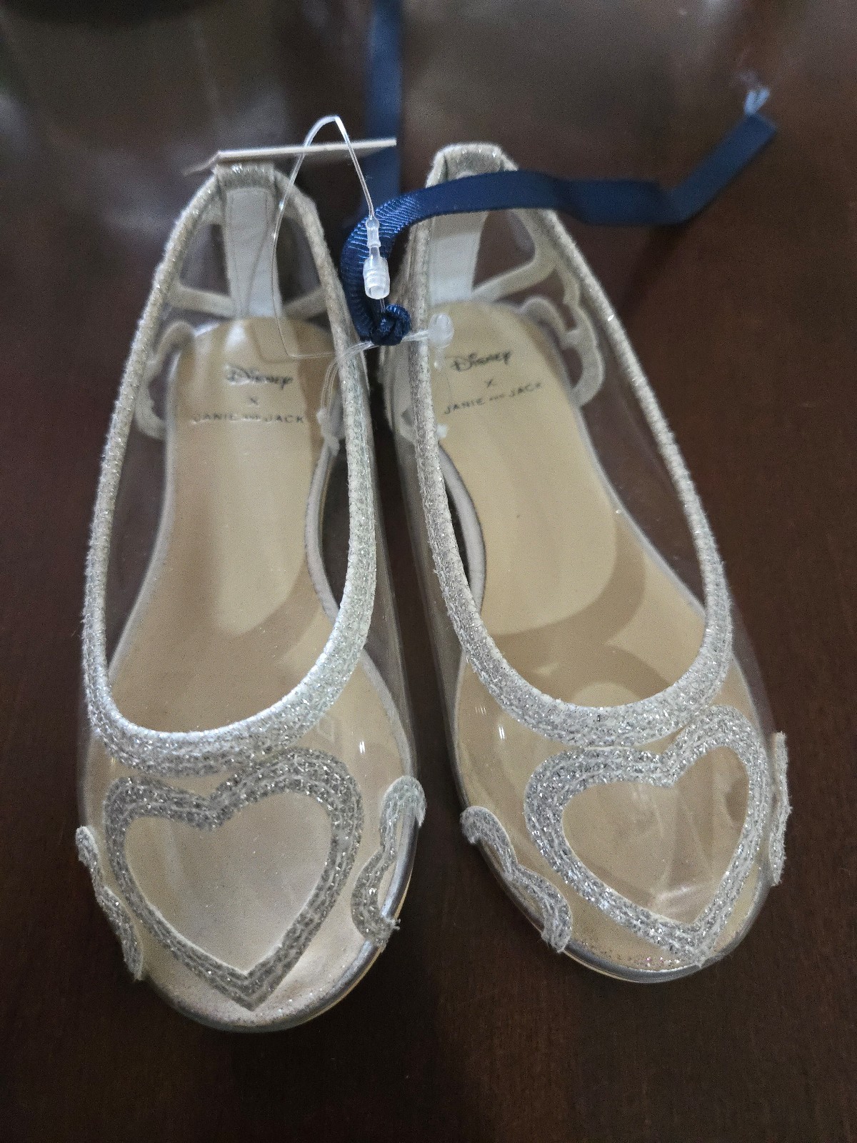 Janie and Jack Cinderella clear ballet flats