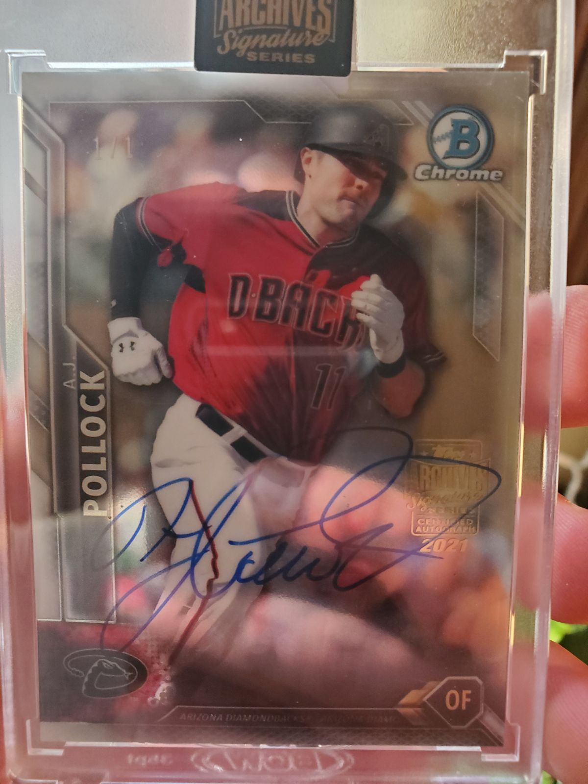 Aj pollock 1/1 signature