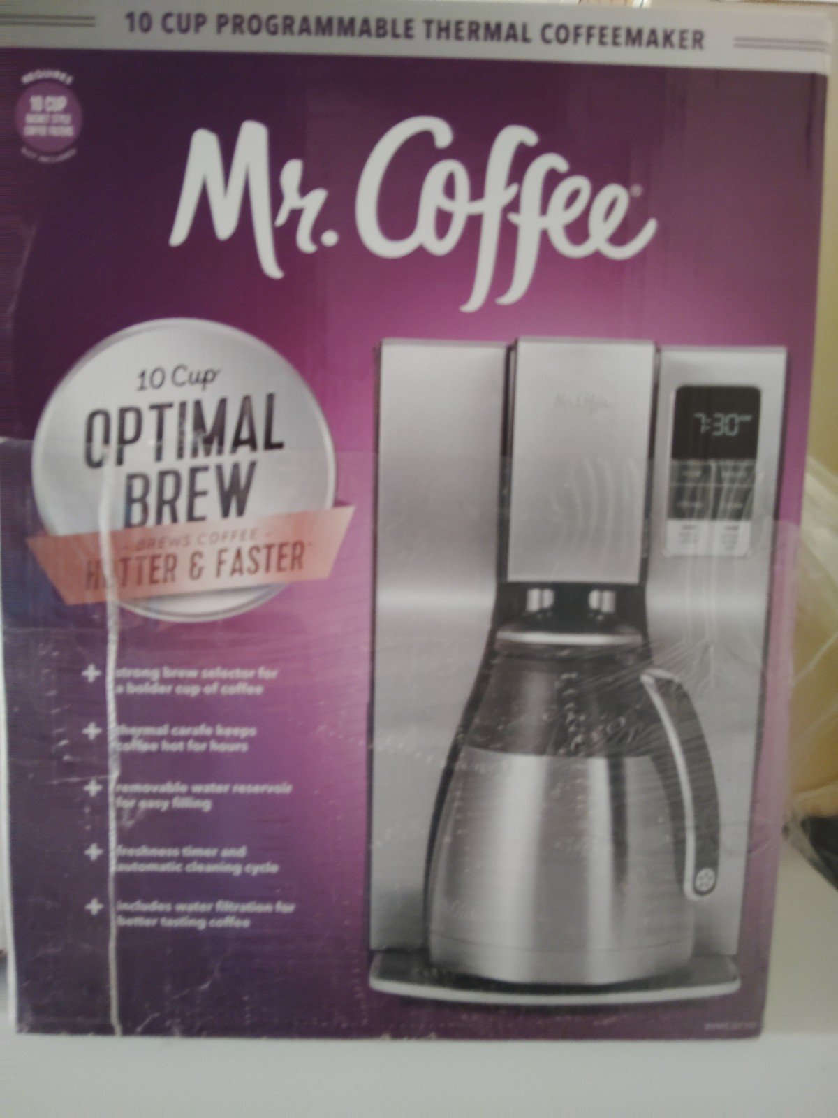 Mr. Coffee Optimal Brew 10-Cup Programmable Coffee Maker with Thermal Carafe