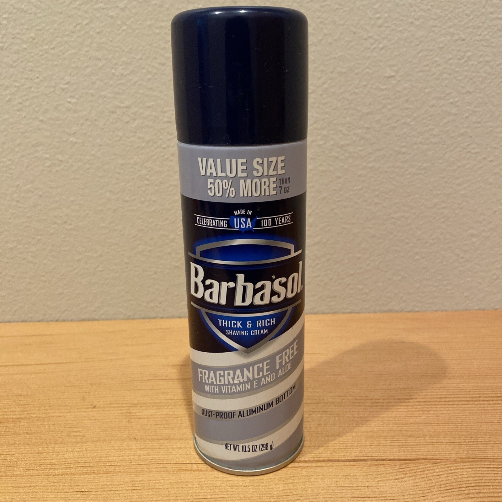 Barbasol Fragrance Free Thick & Rich Shaving Cream, Large 10.5 oz RARE !! HTF