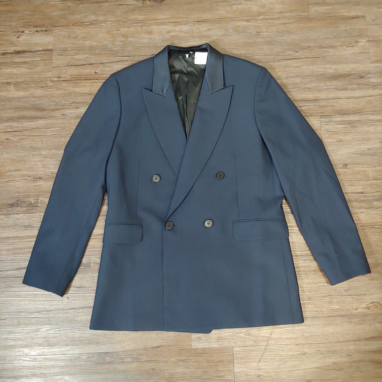 Frame Double Breasted Tux Jacket Navy Sz XS/S 678