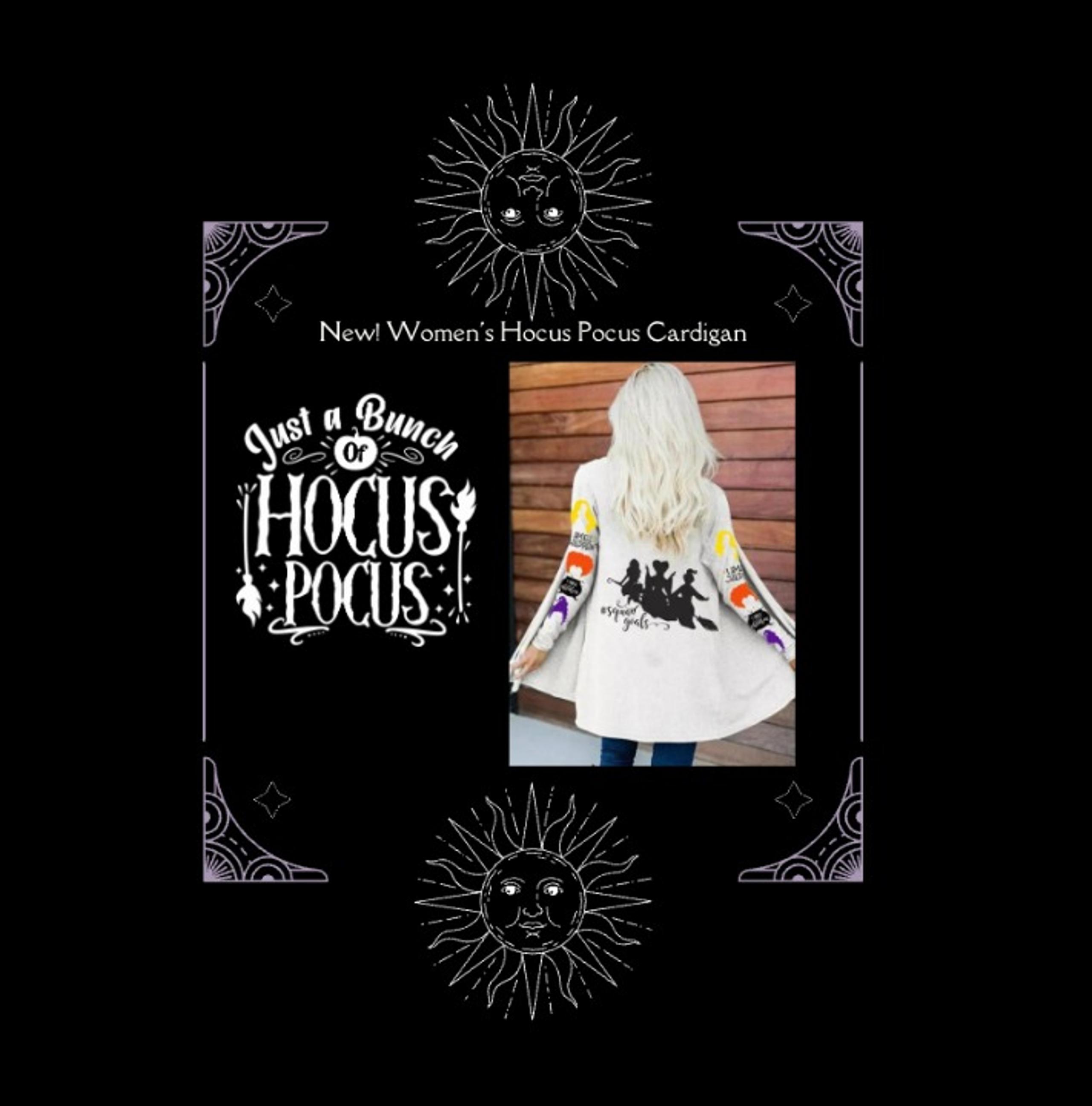 New! Women's Disney Halloween Hocus Pocus 2 Cardigan Sweater Size S