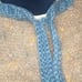 Sleeveless Knit Vest with Ribbon, Beige and Light Blue, Natural Handmade