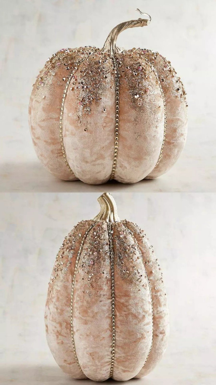 Pier 1 Velvet Sparkly Bling Pumpkins