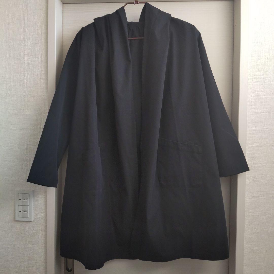 Black long coat with a hood