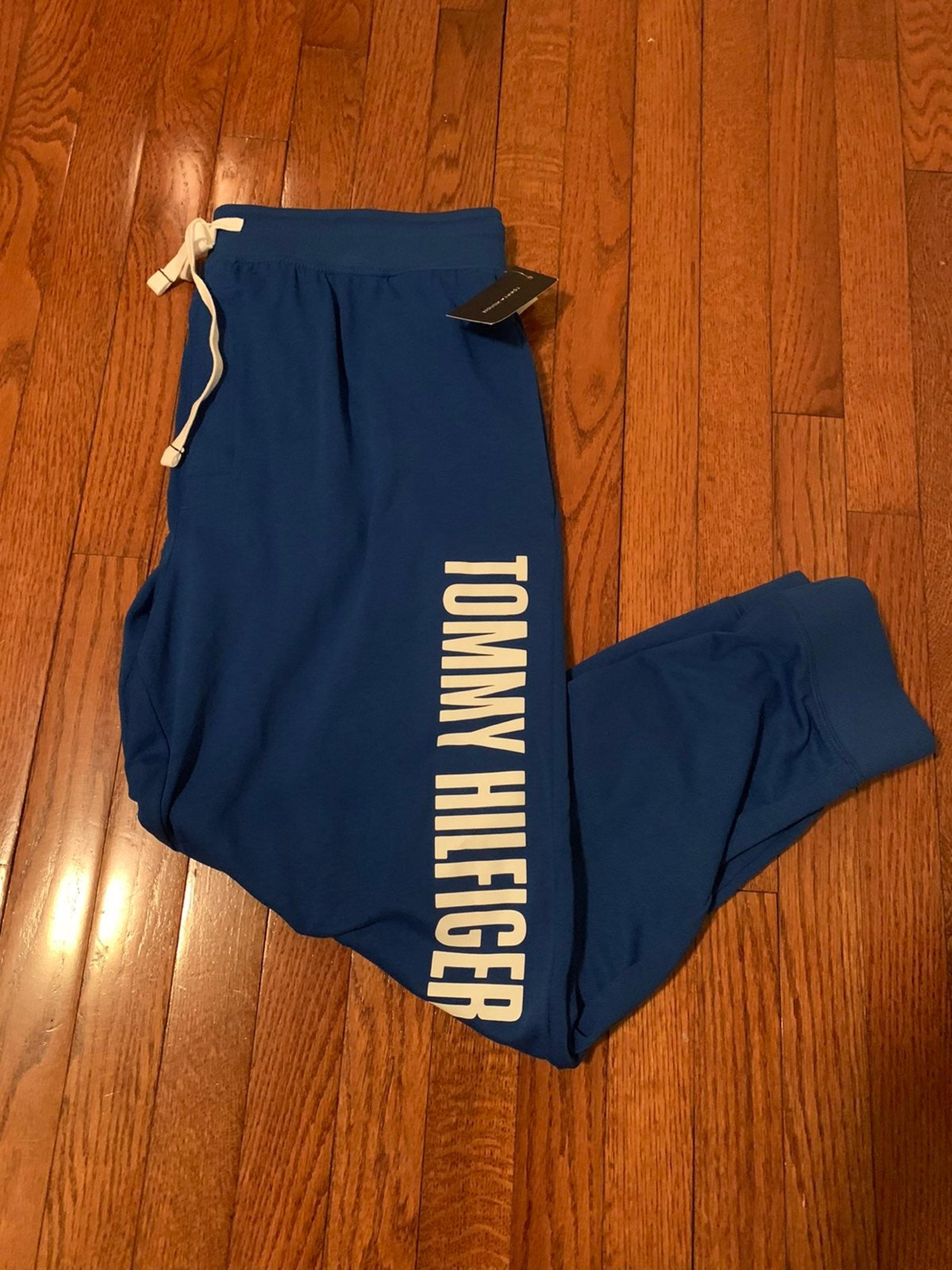 Tommy Hilfiger Men’s Loungewear Drawstring Jogger Sweatpants NWT Blue XL
