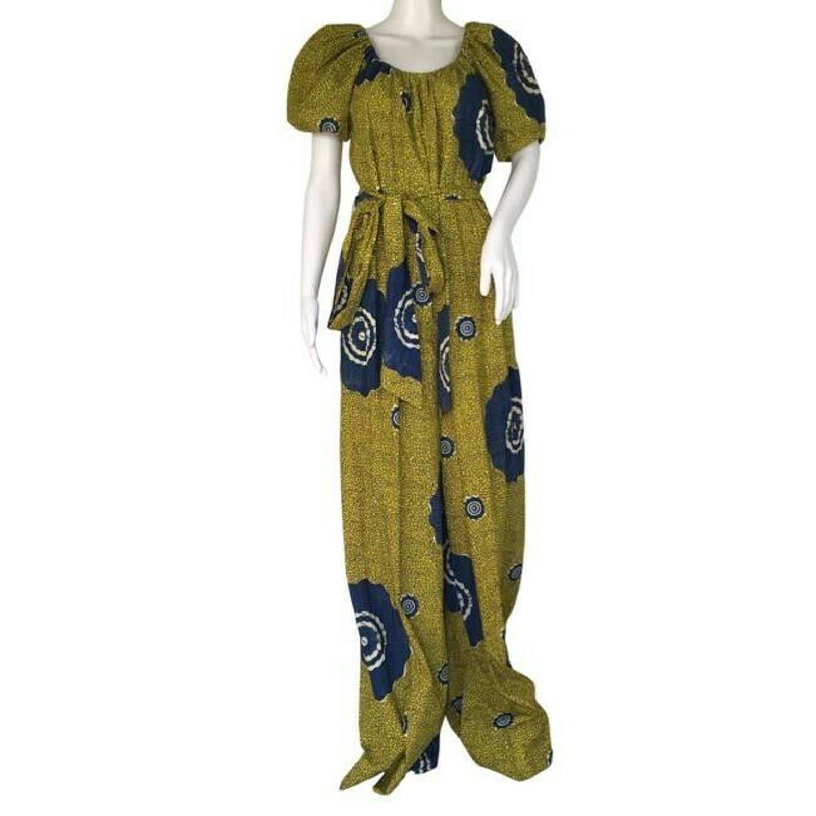Ulla Johnson Jumpsuit Palazzo Green Multi Size 4 Classic Elegant Casual LO