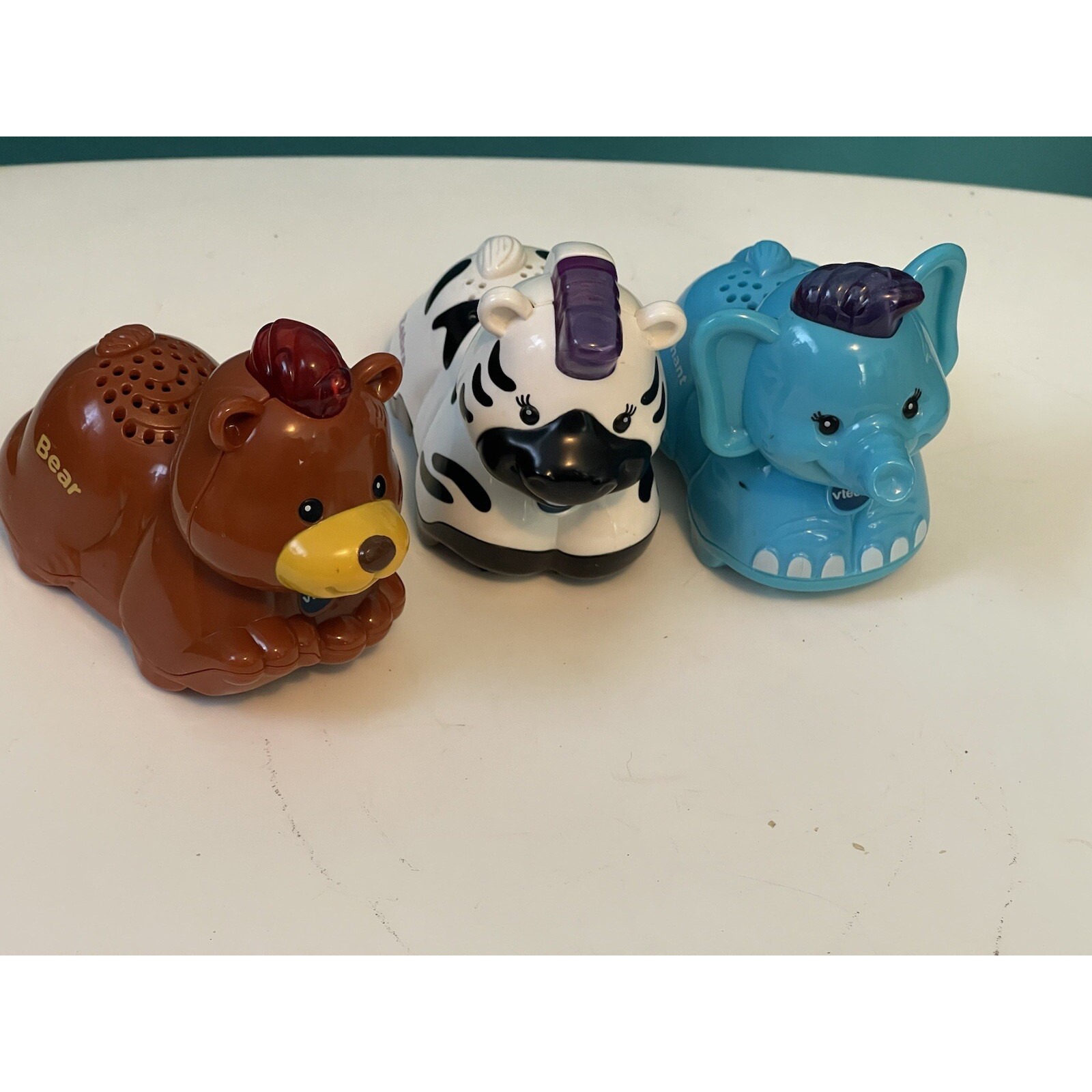 X3 V-Tech Go Go Smart Animals - White Zebra - Noise - Music - Sounds - Working
