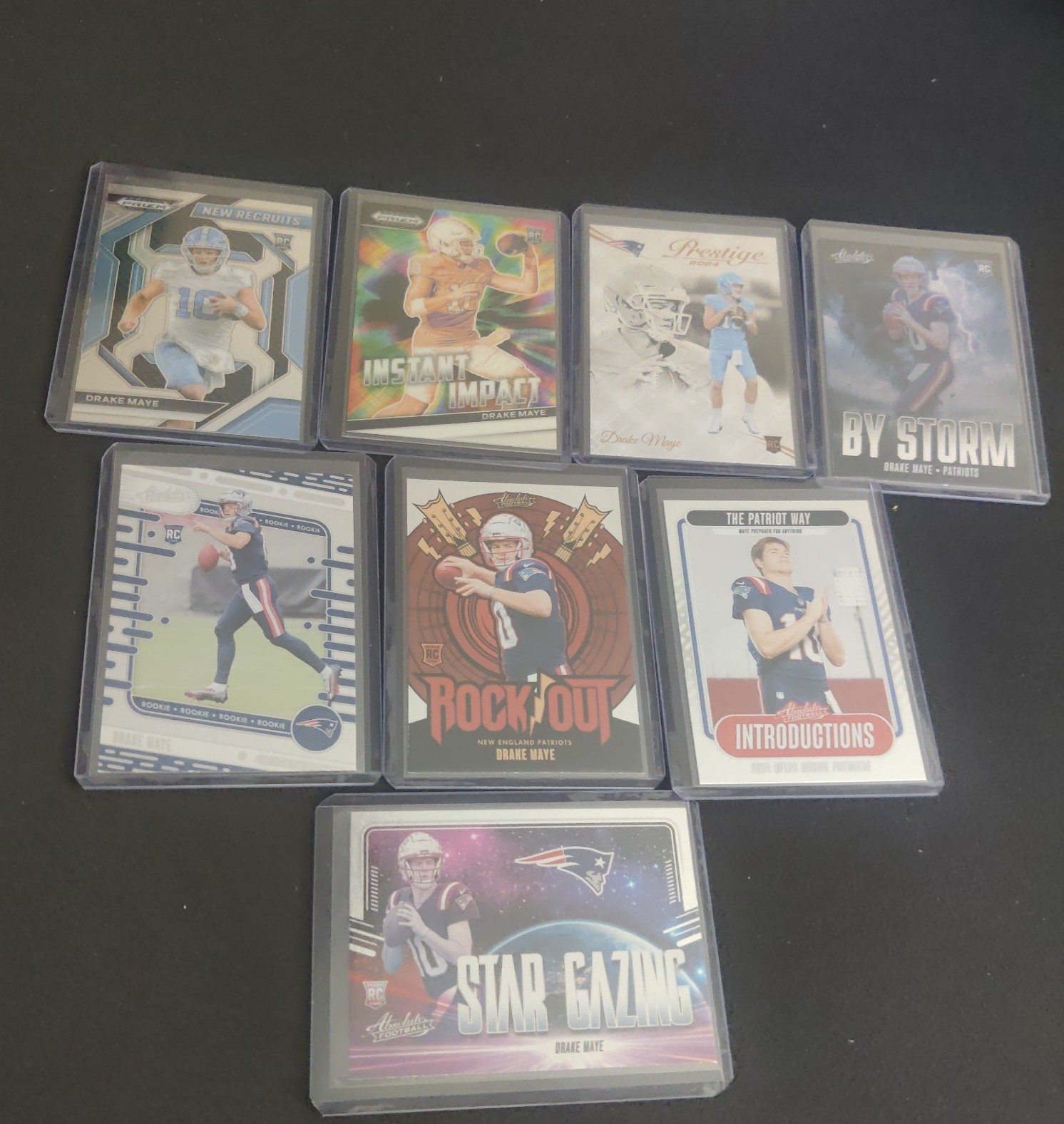Drake Maye Prizm Prestige Absolute Rookie Insert Lot