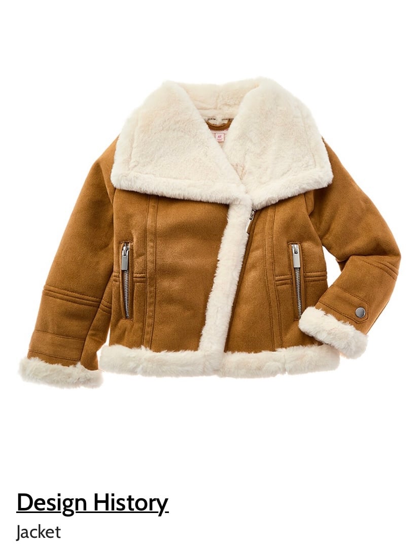 Kids Design History faux suede jacket!