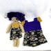 Handmade Crotchet Baltimore Ravens Doll 14 and extra Dress