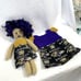 Handmade Crotchet Baltimore Ravens Doll 14 and extra Dress