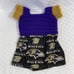 Handmade Crotchet Baltimore Ravens Doll 14 and extra Dress