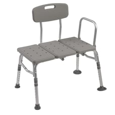 Drive 12011kd-1 Plastic Tub Transfer Bench with Adjustable Backrest