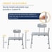 Drive 12011kd-1 Plastic Tub Transfer Bench with Adjustable Backrest