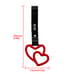 NEW 2PCS DOUBLE LOVE HEART RED JDM TSURIKAWA RING Black Handle Strap Drift