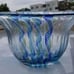 Venetian/Murano ART GLASS Latticino Helmet Bowl.