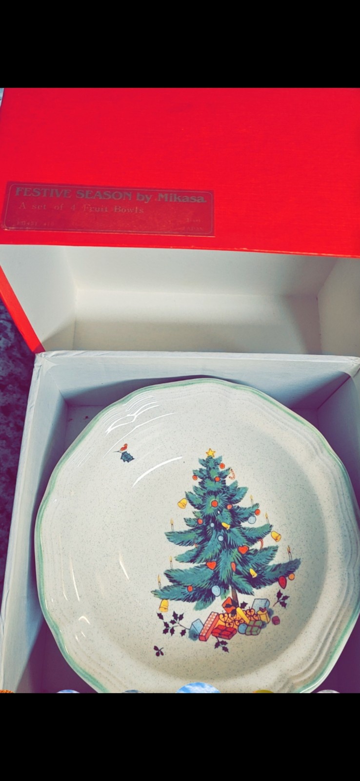 Bundle XMAS Deal 4 XMAS Tree ANTIQUE OVER 50 PLUS YRS OLD PLATES
