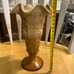 Vintage FENTON Museum Collection Paneled Grape Caramel Chocolate Glass Vase