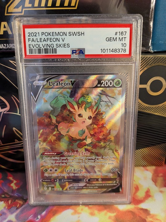 Pokemon Leafeon V Evolving Skies #167 Alt Art PSA 10 Gem Mint