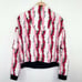 Koral White Pink Red Long Sleeve Windbreaker Jacket Women's Size Small S