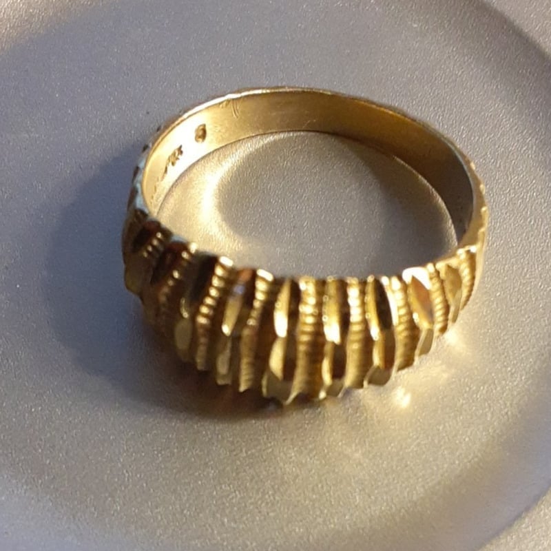 14k Yellow Gold Lady''s Pinky Ring Size 3.75 / Suitable For A Young Girl Too