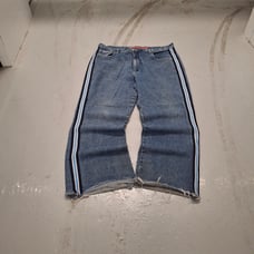 JNCO style side stripe baggy flared denim jeans Size 40x30